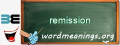 WordMeaning blackboard for remission